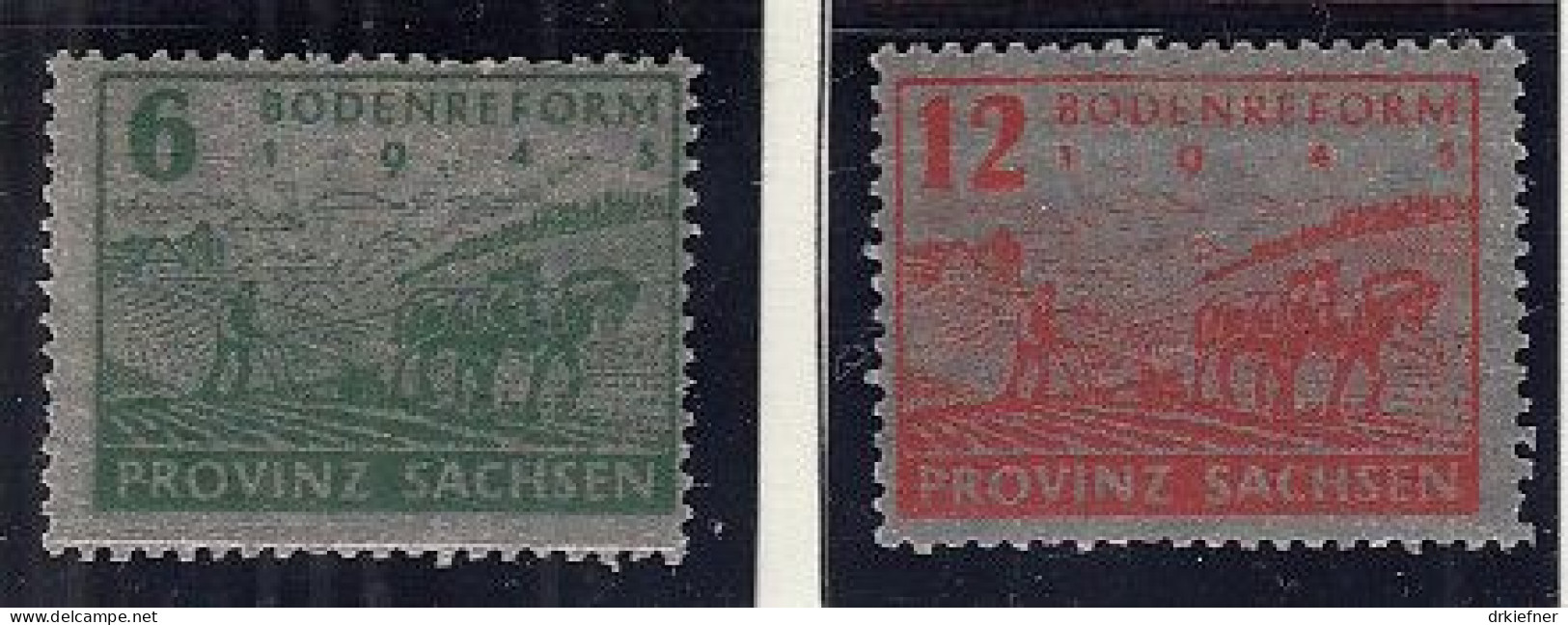 SBZ  90-91, Postfrisch **, Auf Zigarettenpapier, Bodenreform, 1946 - Neufs