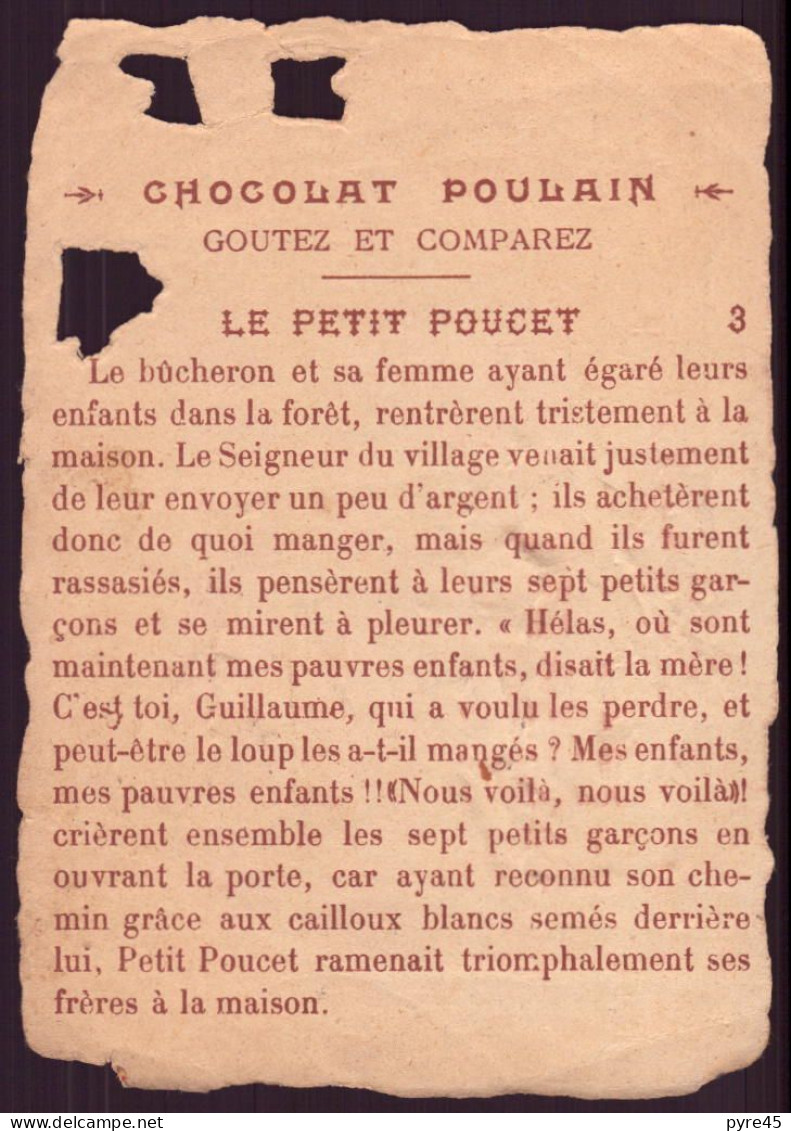 Chromo ( 12.5 X 8.5 Cm ) " Chocolat Poulain " Le Petit Poucet, 3 - Tee & Kaffee