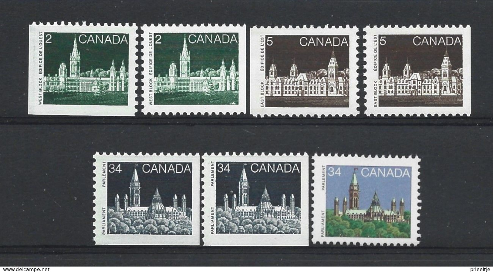 Canada 1985 Definitives Y.T. 909/912A ** - Ungebraucht