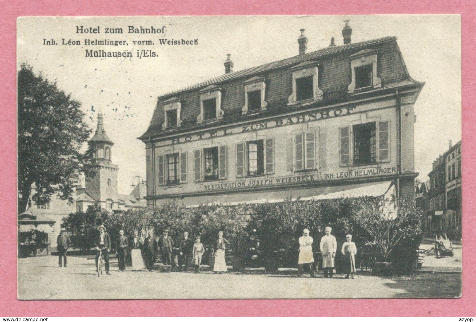 68 - MÜLHAUSEN - MULHOUSE - Hotel Zum Bahnhof - Léon HELMLINGER - Mulhouse