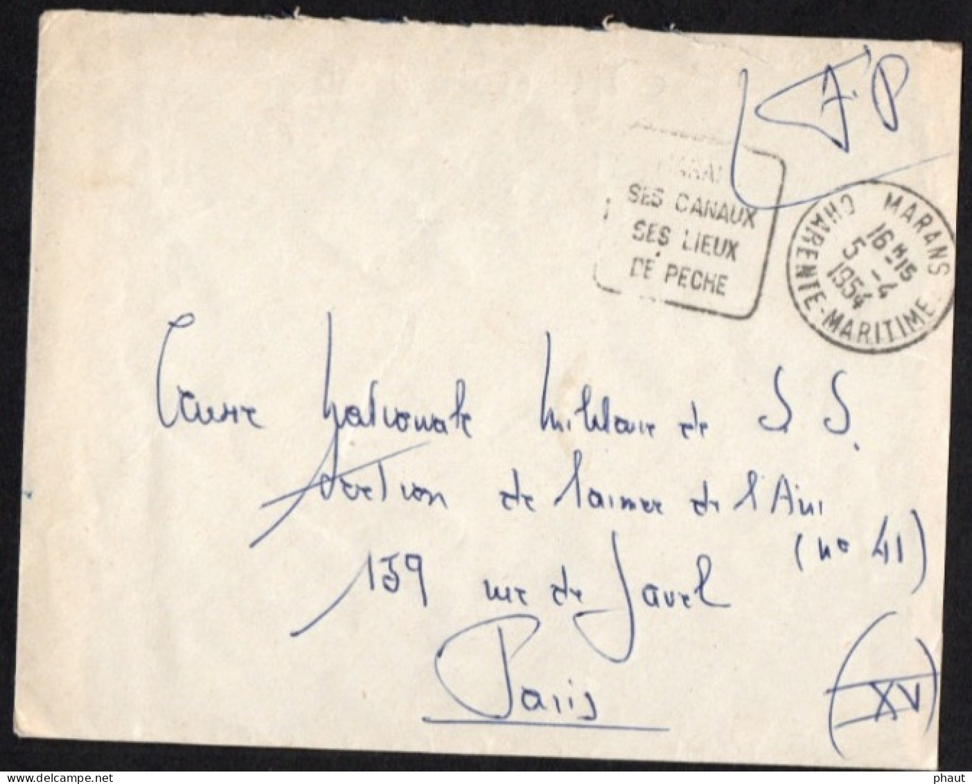Daguin De MARANS Sur Enveloppe En Franchise - 1921-1960: Periodo Moderno