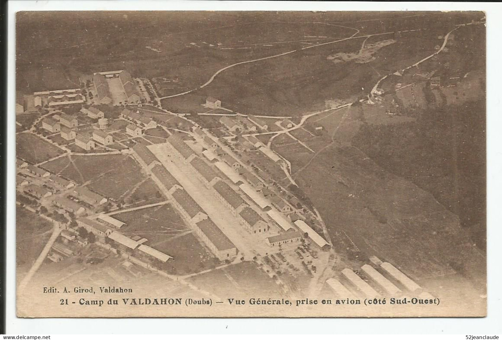 Camp De Valdahon Vue Générale Prise En Avion (côté Sud-ouest)    1925    N° 21 - Sonstige & Ohne Zuordnung