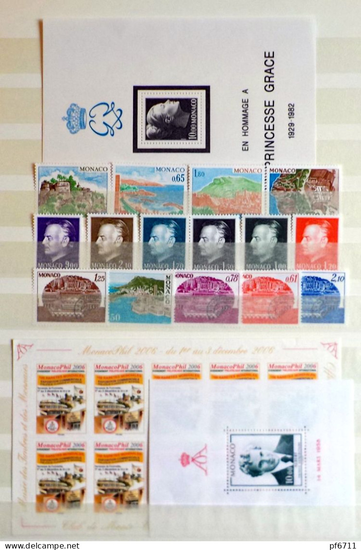 Lot Monaco   45 Timbres Plus 3 Feuillets  (2 Vues) - Nuovi