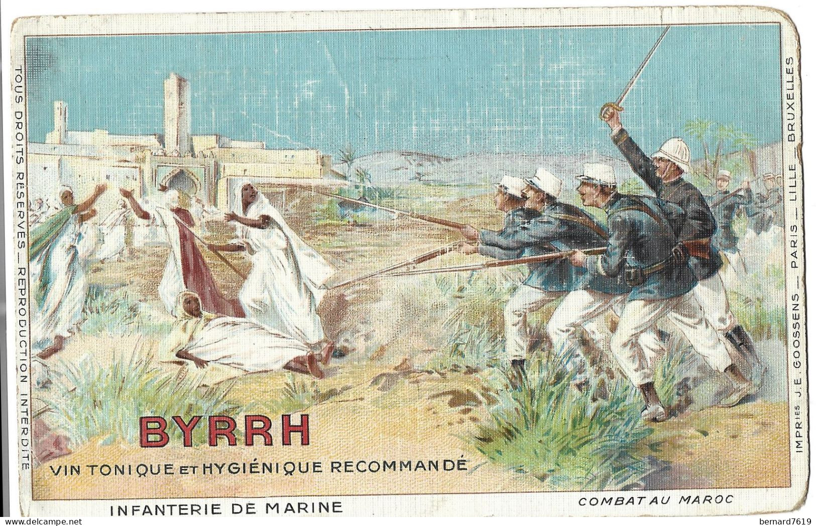 Maroc -  Infanterie De Combat - Byrrh Vin Tonique Et Hygienique Recommande - Casablanca