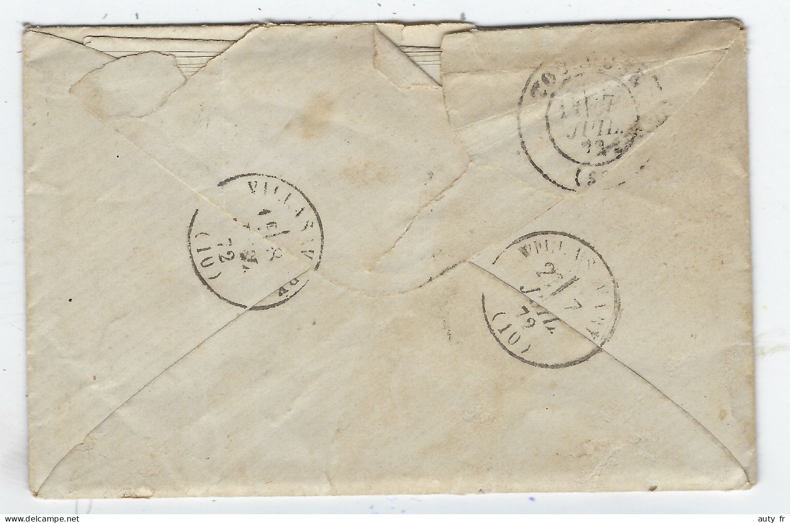 Lettre De NAILLOUX - GC 2595 - Pour La Seignourette VILLASAVARY - 1849-1876: Période Classique