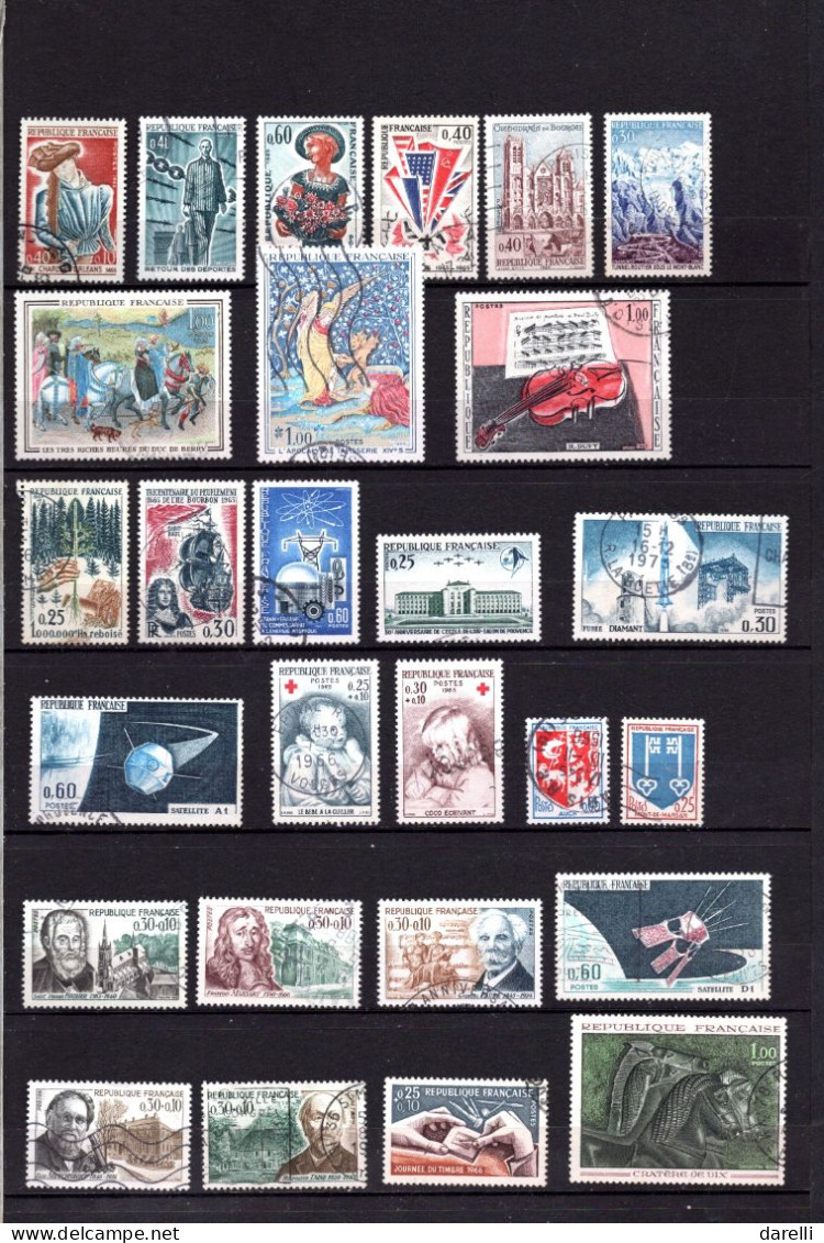 France - Lot De 114 Timbres Oblitérés De 1963 Et 1966 - Used Stamps