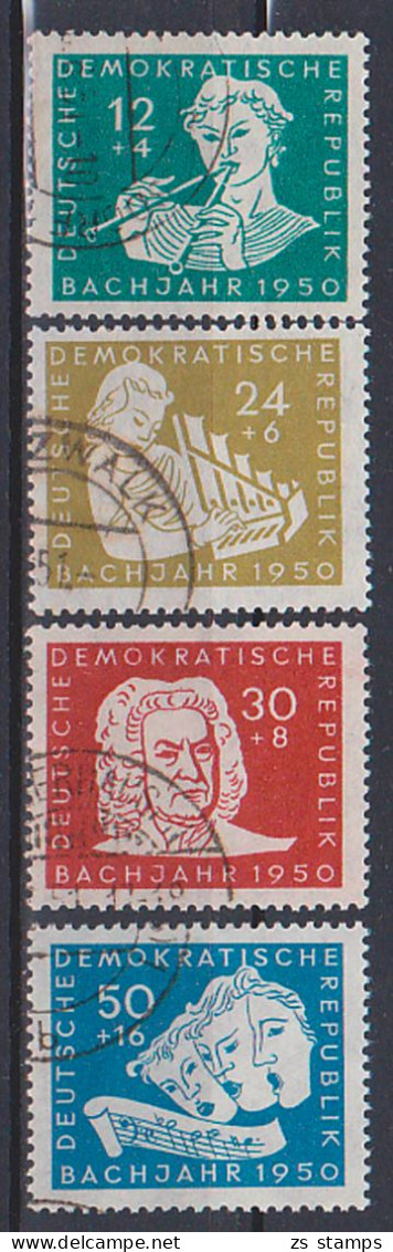 Bachjahr 1950 Bedarfsgestempelt DDR 256/59 - Used Stamps