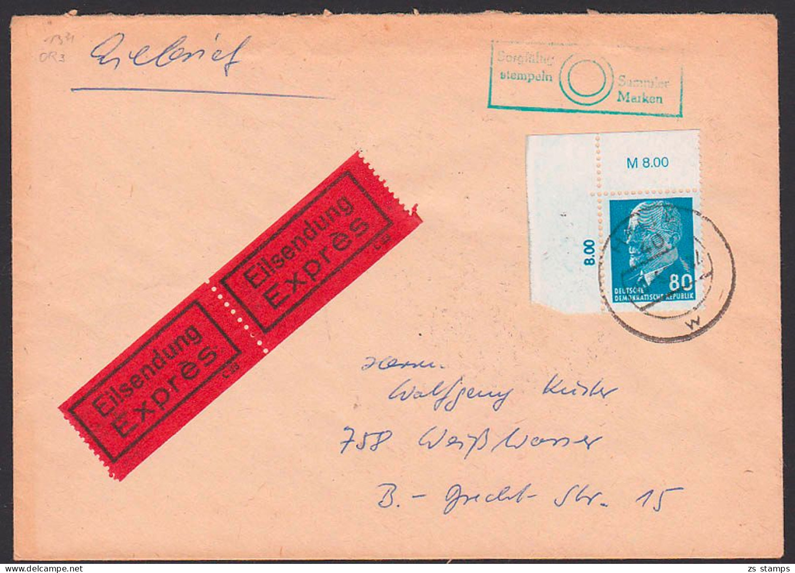 Walter Ulbricht DDR 1331 OR3 50 Pfg. Mit Ränder - Covers & Documents
