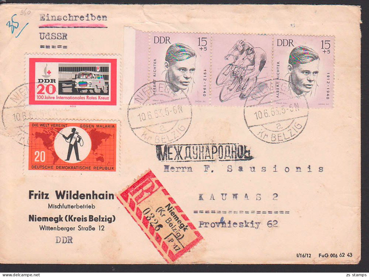 Niemegk (Kr. Belzig) Portorichtig In Soz. Ausland Zdr.  Albert Richter, Bike, Fahrrad Sport Bahnrennen - Cartas & Documentos