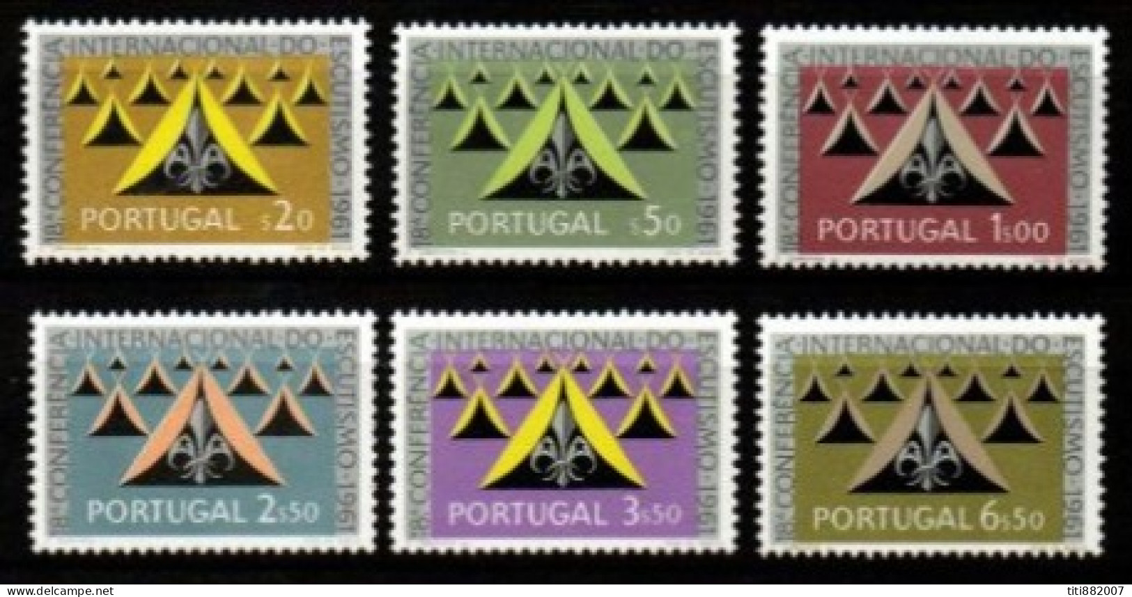 PORTUGAL  -   1962.  Y&T N° 898 à 903 **.  Scoutisme.  Série Complète. - Neufs