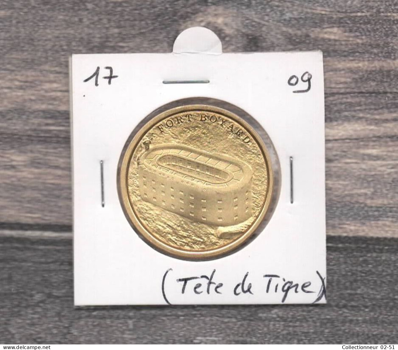 Médaille Souvenirs&Patrimoine : Fort Boyard - Tête De Tigre (couleur Or) - Other & Unclassified