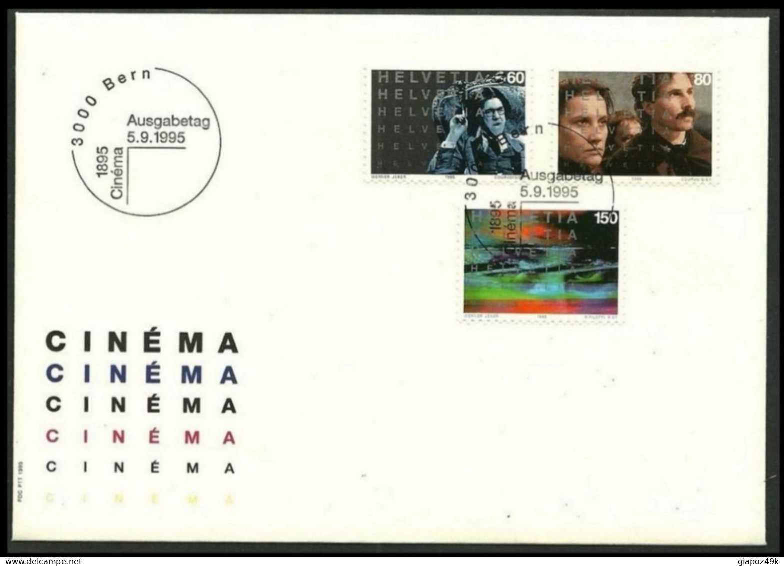 ● SVIZZERA 1995 ️֍ CINEMA / Film ️● FDC ● Attori ● Al FACCIALE Dei Soli FB ️● - FDC