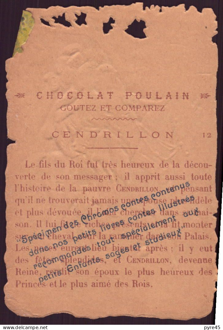 Chromo ( 13 X 9 Cm ) " Chocolat Poulain " Cendrillon, Reine ! 12 - Poulain