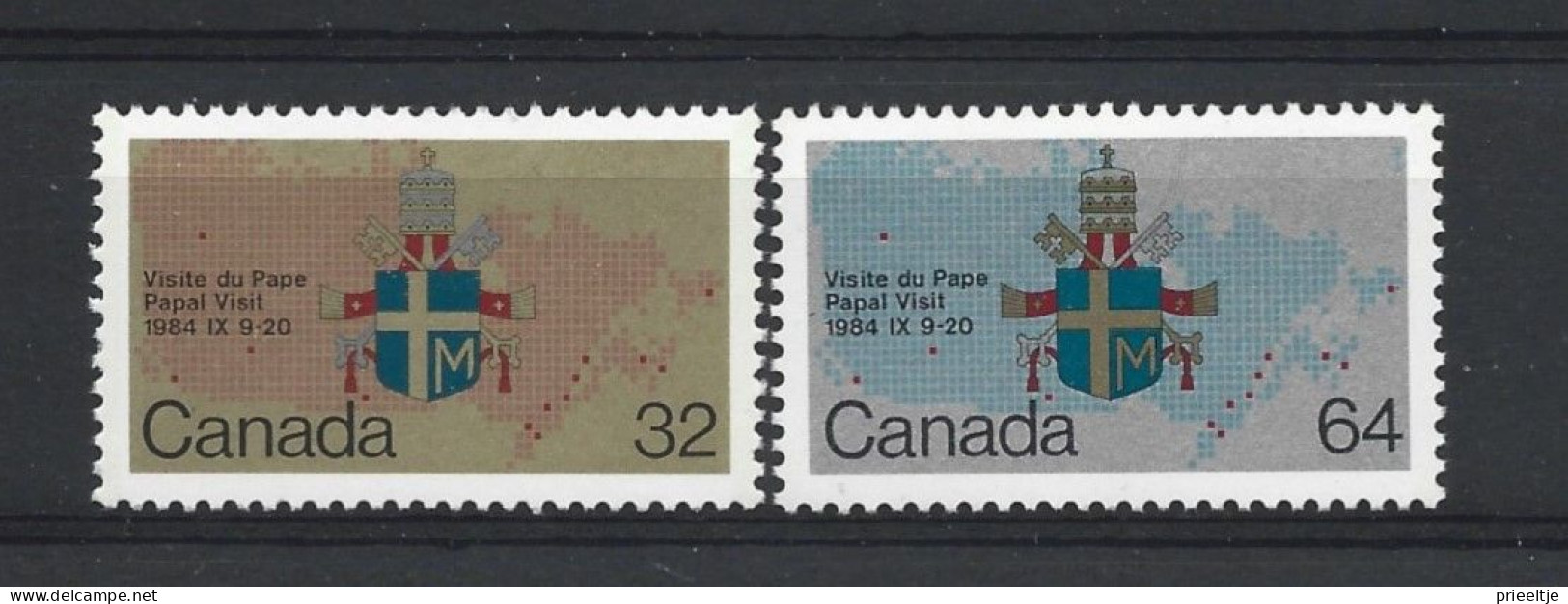 Canada 1984 Pope's Visit Y.T. 889/890 ** - Unused Stamps