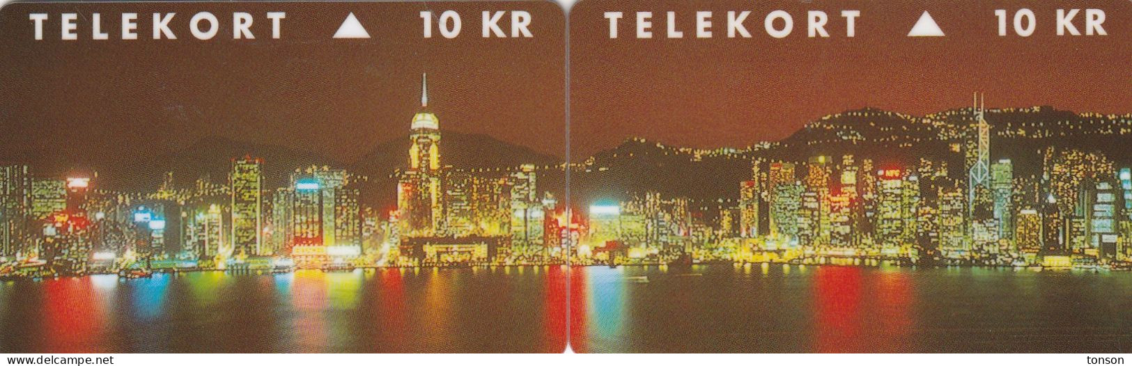 Denmark, KP 161 And TP 109, Hong Kong 95 Phonecard Exhibition, Puzzle, Mint Only 2.000 Issued, 2 Scans - Denmark