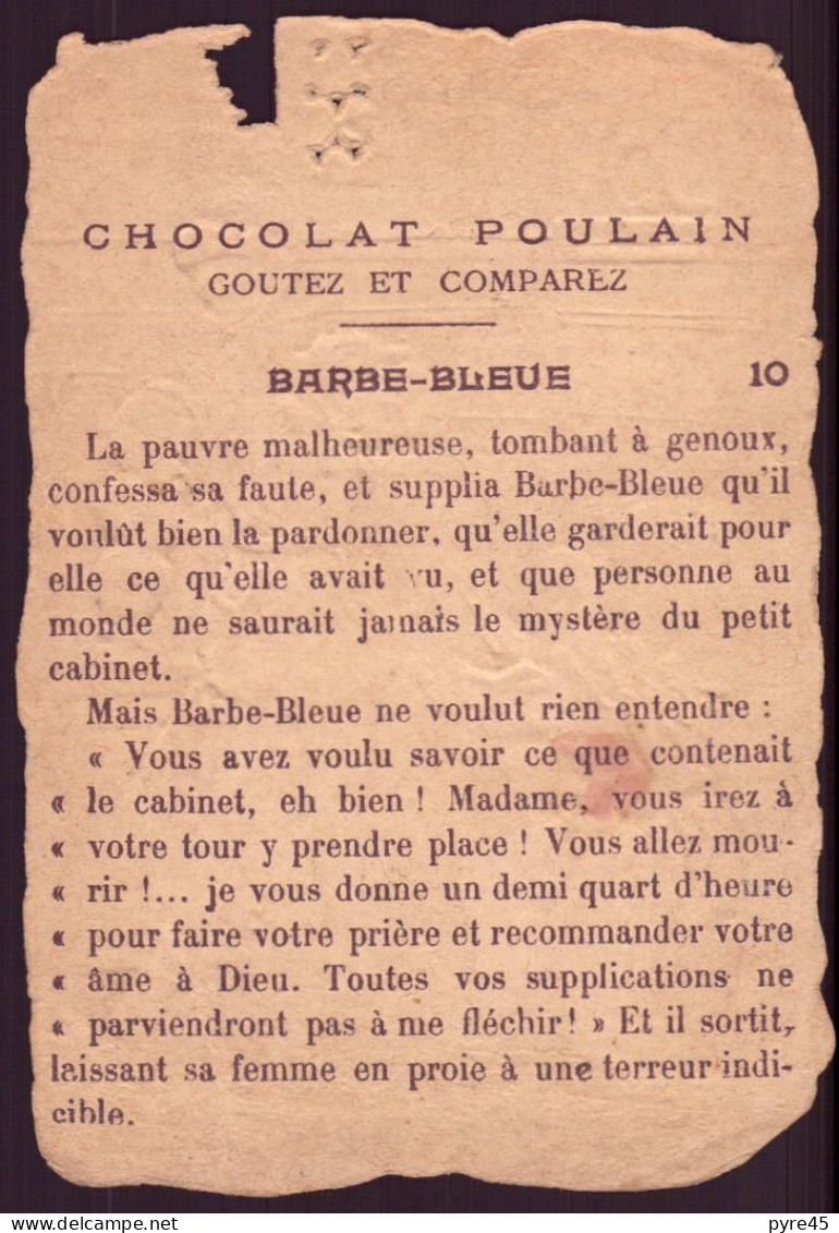 Chromo ( 13 X 9 Cm ) " Chocolat Poulain " Barbe Bleue, 10 - Poulain