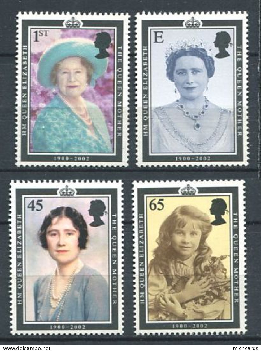 191 GRANDE BRETAGNE 2002 - Yvert 2327 A/D - Different Portrait Elizabeth II  - Neuf ** (MNH) Sans Charniere - Unused Stamps