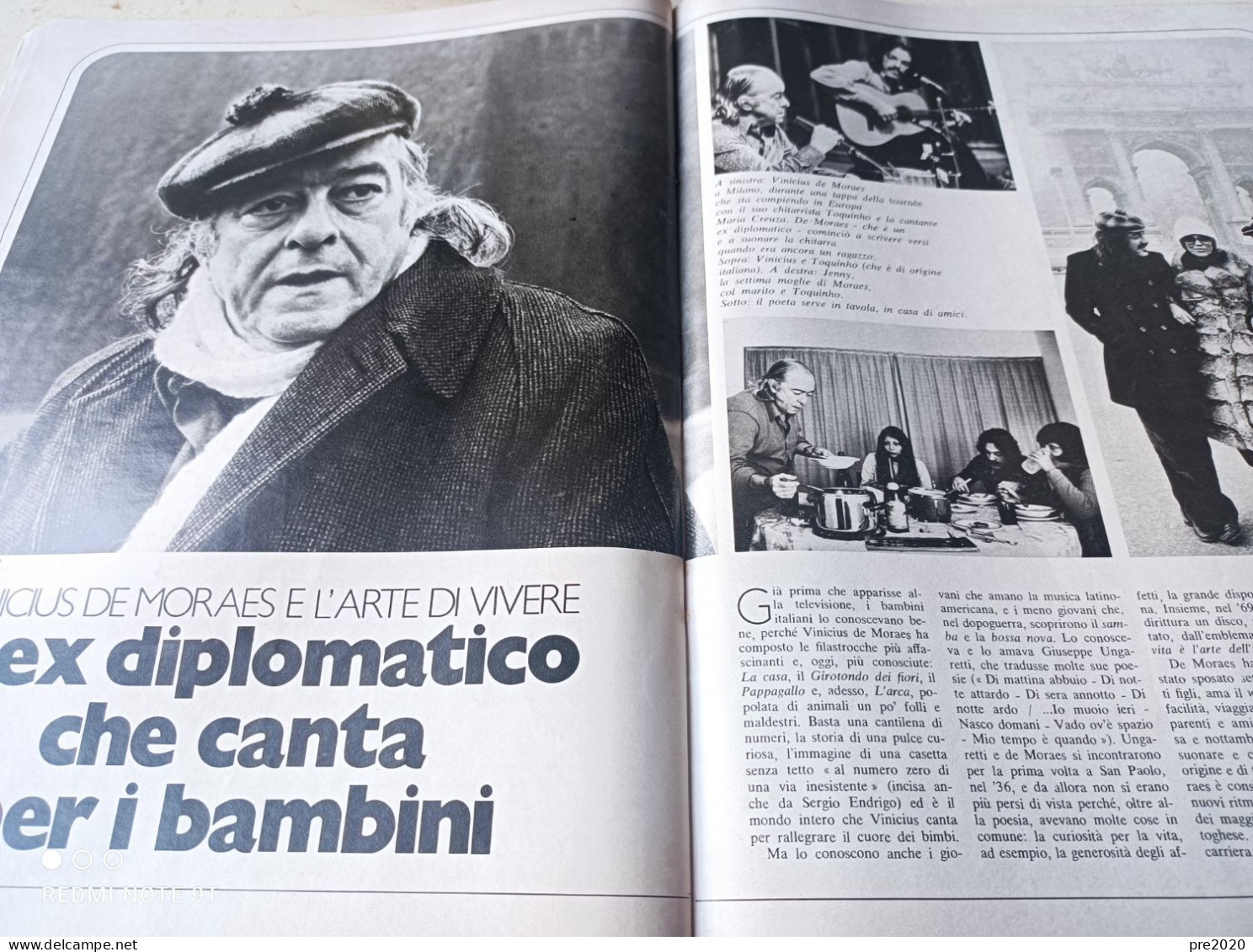 EPOCA 1973 VINICIUS DE MORAES DUINO TOQUINHO FORNOVO PARMA - Andere & Zonder Classificatie