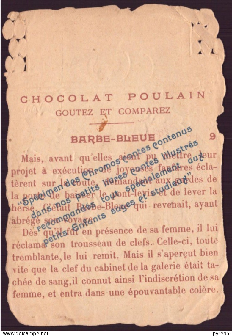 Chromo ( 13 X 9 Cm ) " Chocolat Poulain " Barbe Bleue, 9 - Poulain