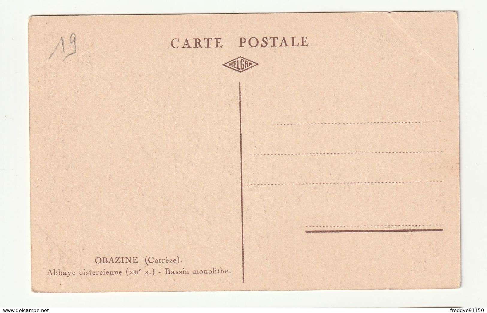 19 . Aubazine . Abbaye Cistercienne XIIe Siècle . Bassin  Monolithe - Autres & Non Classés