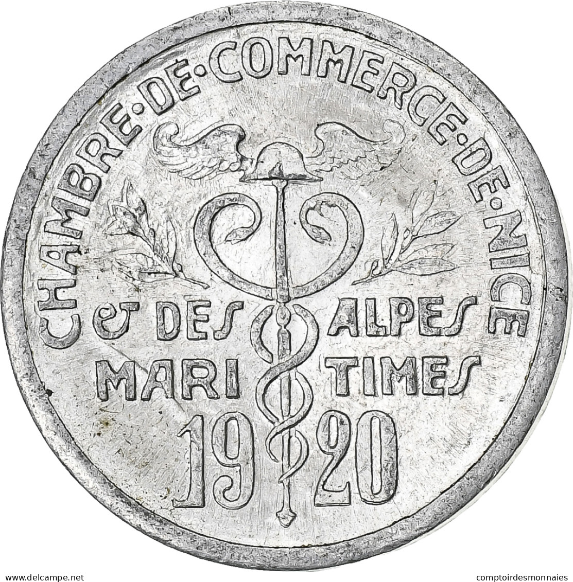 France, Nice, 5 Centimes, 1920, SUP, Aluminium, Elie:10.1 - Monétaires / De Nécessité