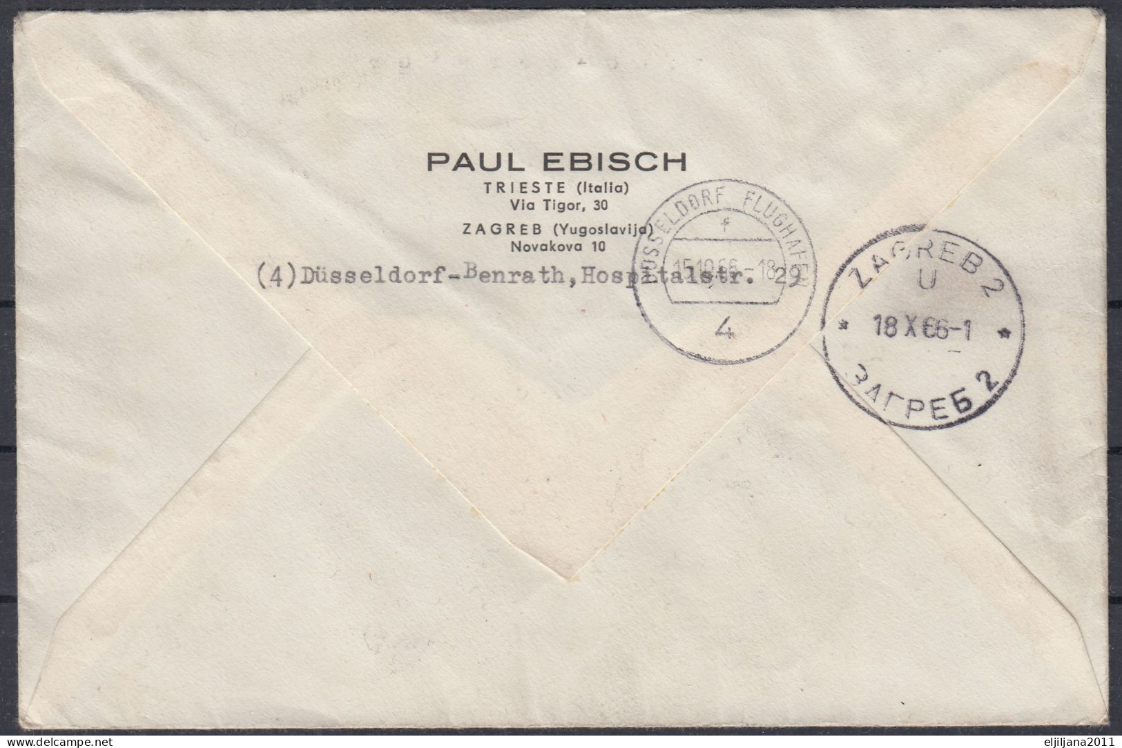 ⁕ Germany 1966 ⁕ Düsseldorf, Hitno - Express ⁕ Cover To Zagreb - Lettres & Documents