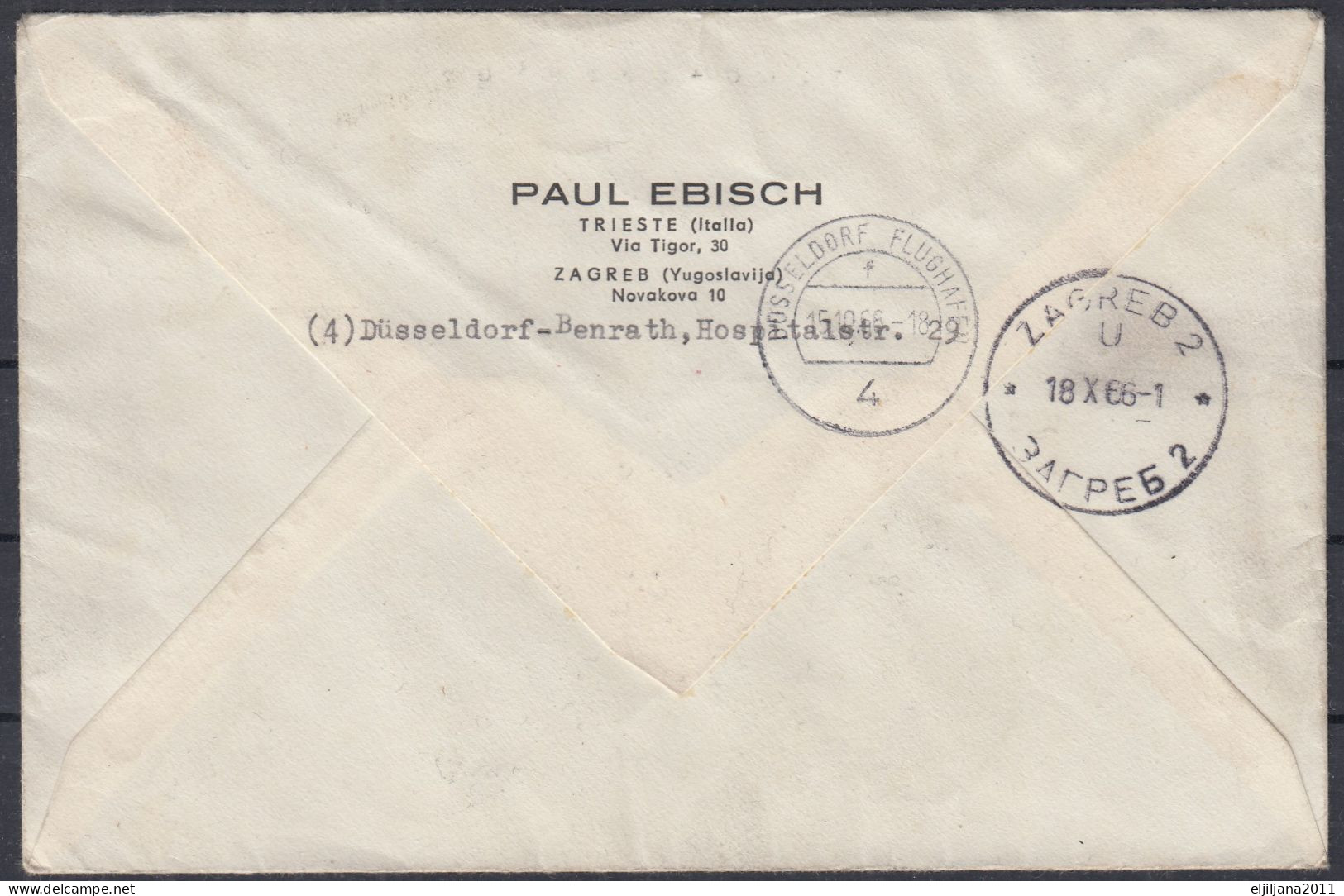 ⁕ Germany 1966 ⁕ Düsseldorf, Hitno - Express ⁕ Cover To Zagreb - Covers & Documents