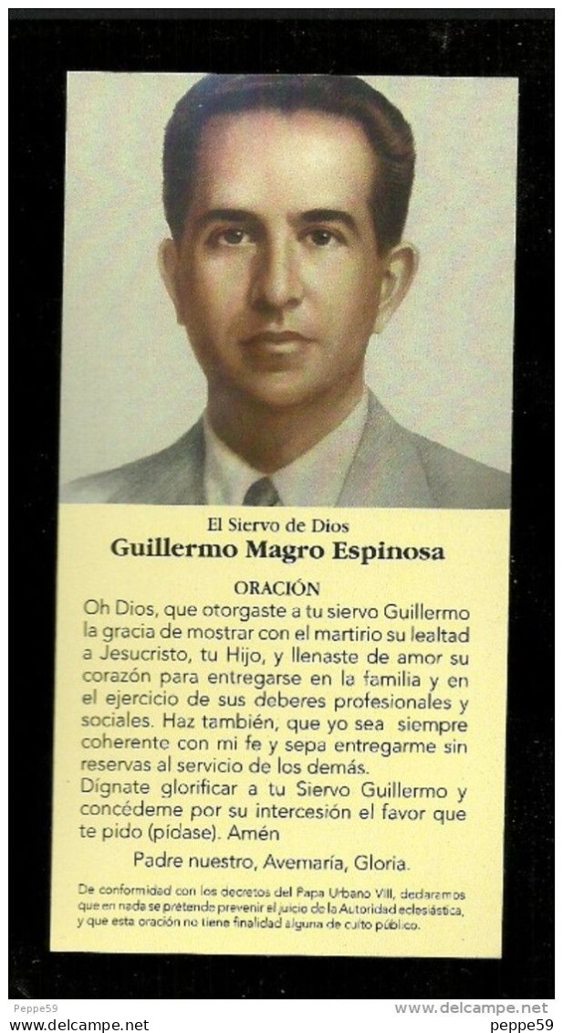 Santino - Servo Di Dio - Guillermo Magro Espinosa - Devotieprenten