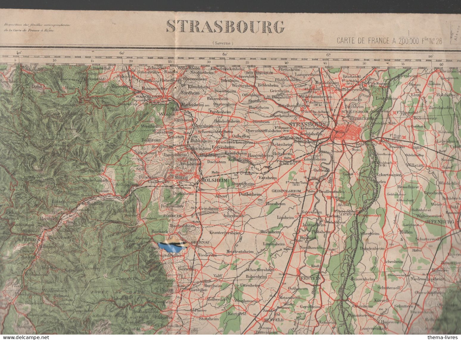 Strasbourg-Colmar  Carte 1/200000e    (CAT7198) - Topographical Maps