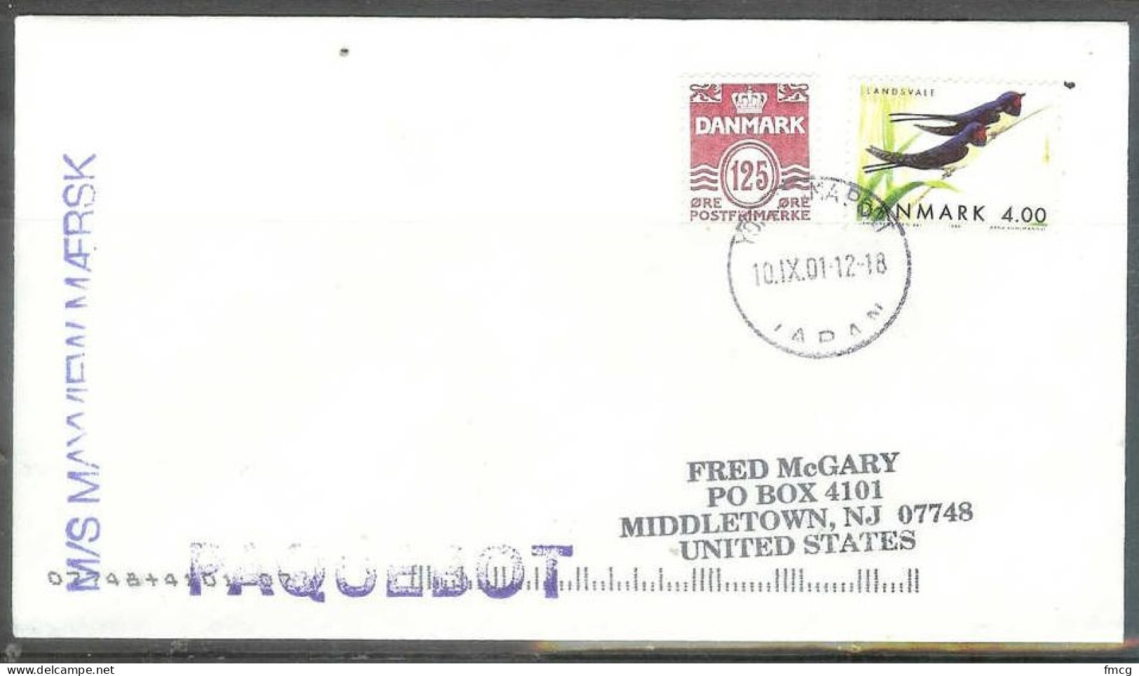 1993 Paquebot Cover, Denmark Butterfly Stamp Used At Yokohama, Japan - Covers & Documents