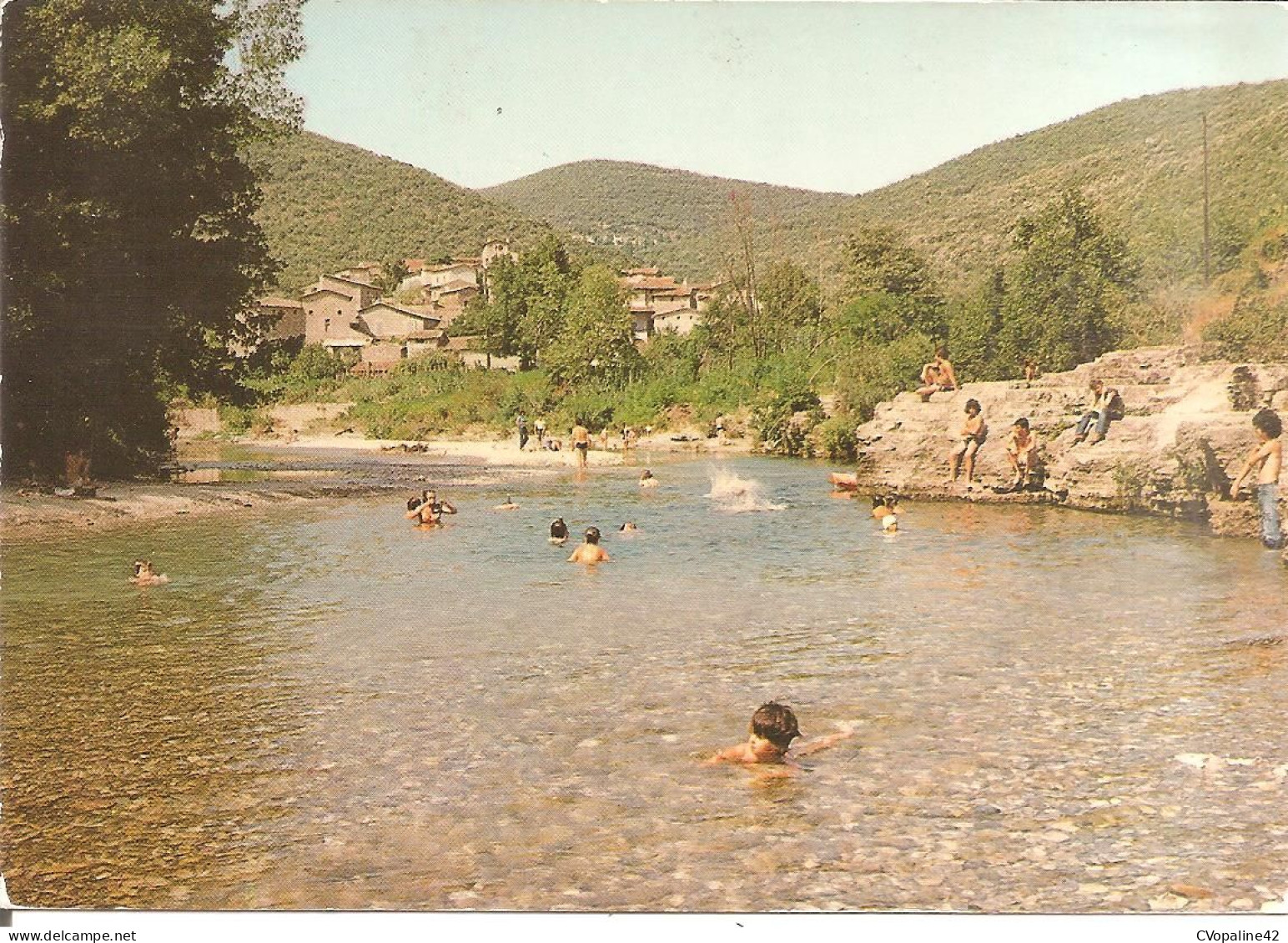 LUZIERS (30) Près D'ANDUZE , LUZIERS Et Ses Baignades Dans Le Gardon  CPSM GF - Anduze