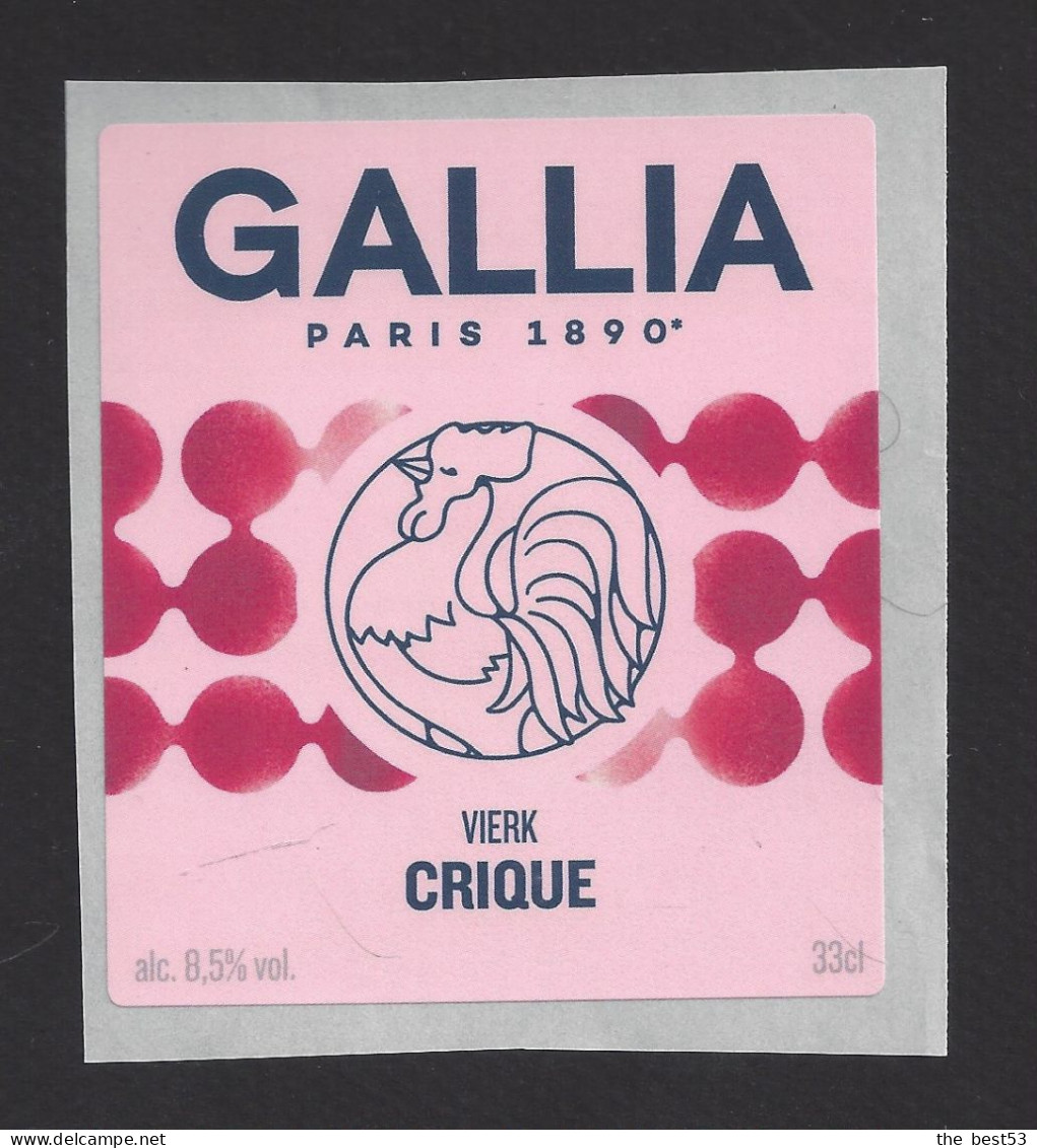 Etiquette De Bière Vierx Crique -  Brasserie Gallia  à  Paris (75) - Bier