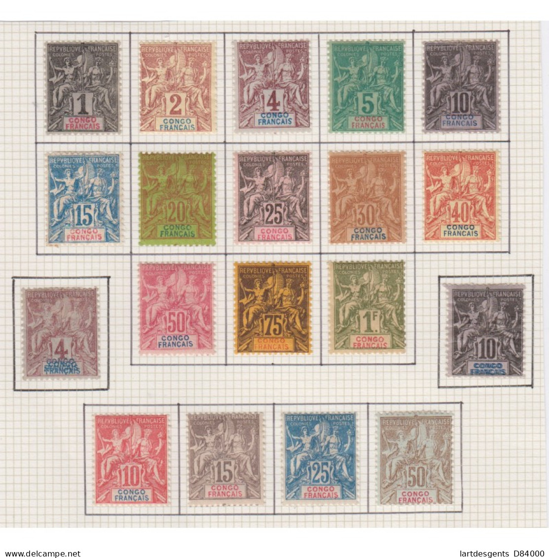 Congo Français Belle Série N°12 à 24 Et 42 à 45 Rare Variétés - Cote +1782 Euros - Covers & Documents