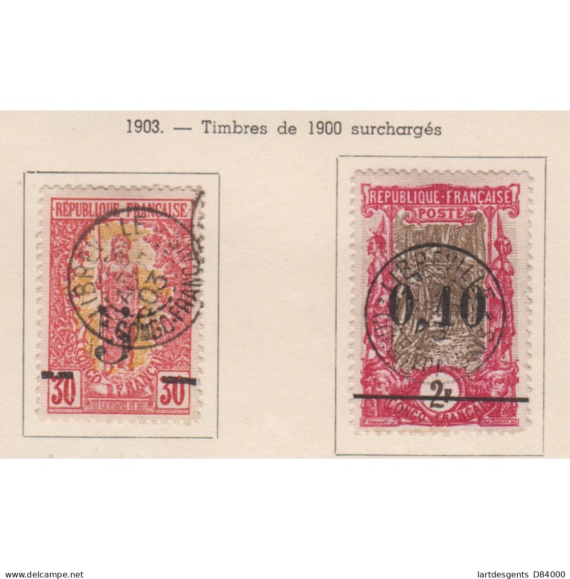 Congo Colonie Française Belle Série Timbres N°27 à 41 Et 46-47 Oblitérés Sur Charnières- Cote 560 Euros - Lettres & Documents