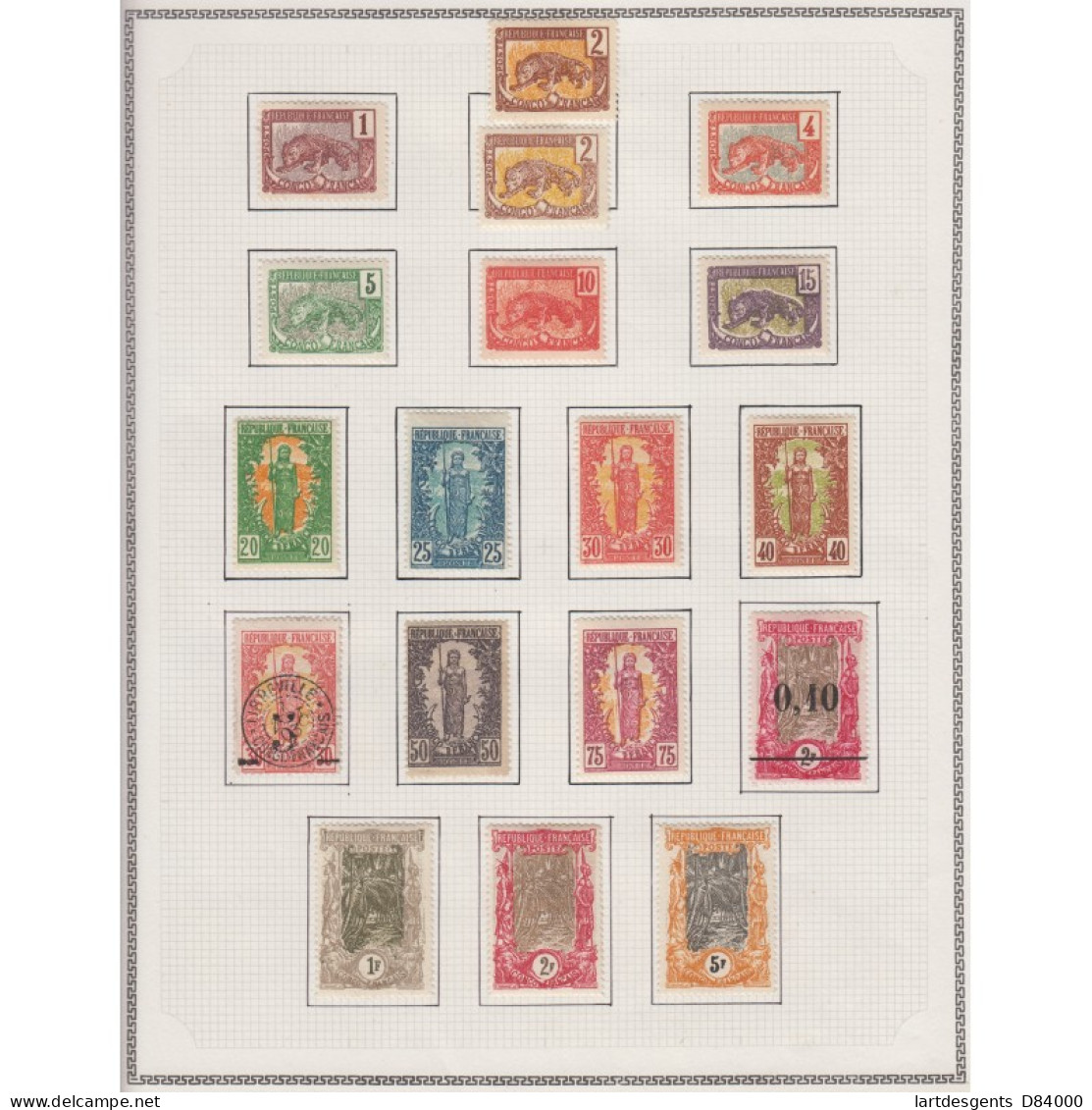 Congo Colonie Française Belle Série Timbres N°27 à 41 Et 46-47 Neufs - Cote 955 Euros - Lettres & Documents