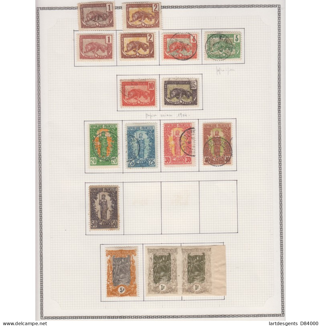 Congo Colonie Française 14 Timbres N°27 à 37 Et 41et 39 En Non Dentelé - Cote 440 Euros - - Lettres & Documents