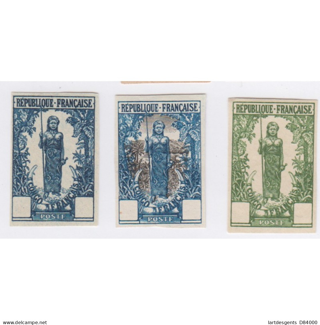 Congo Colonie Française Belle Collection 12 Essais Non Dentelés "sans Valeur" 1900 Neufs - Covers & Documents