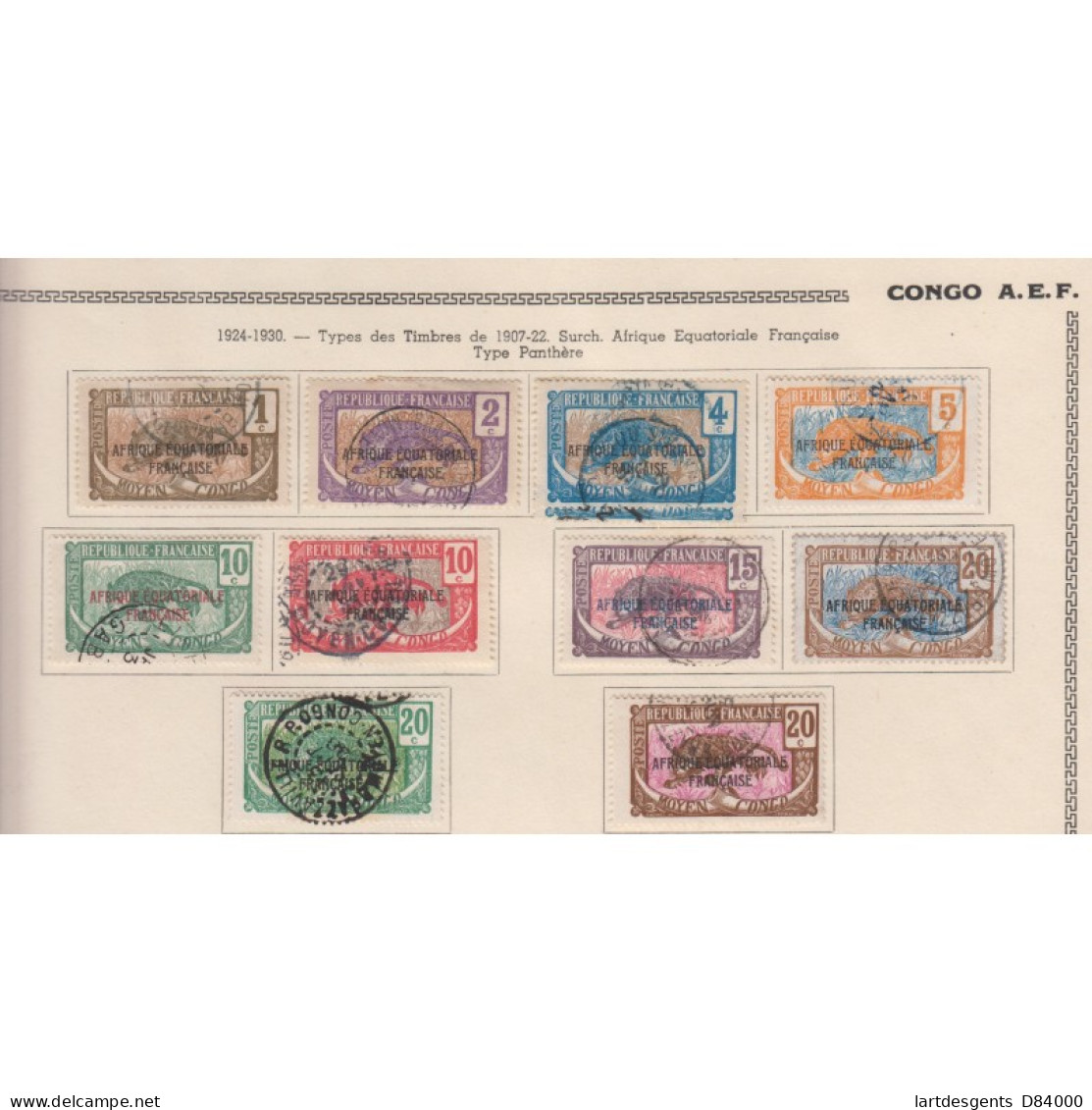 Moyen Congo Colonie Française - 28 Timbres Avec Oblitérations 1924 à 1930, Lartdesgents.fr - Lettres & Documents