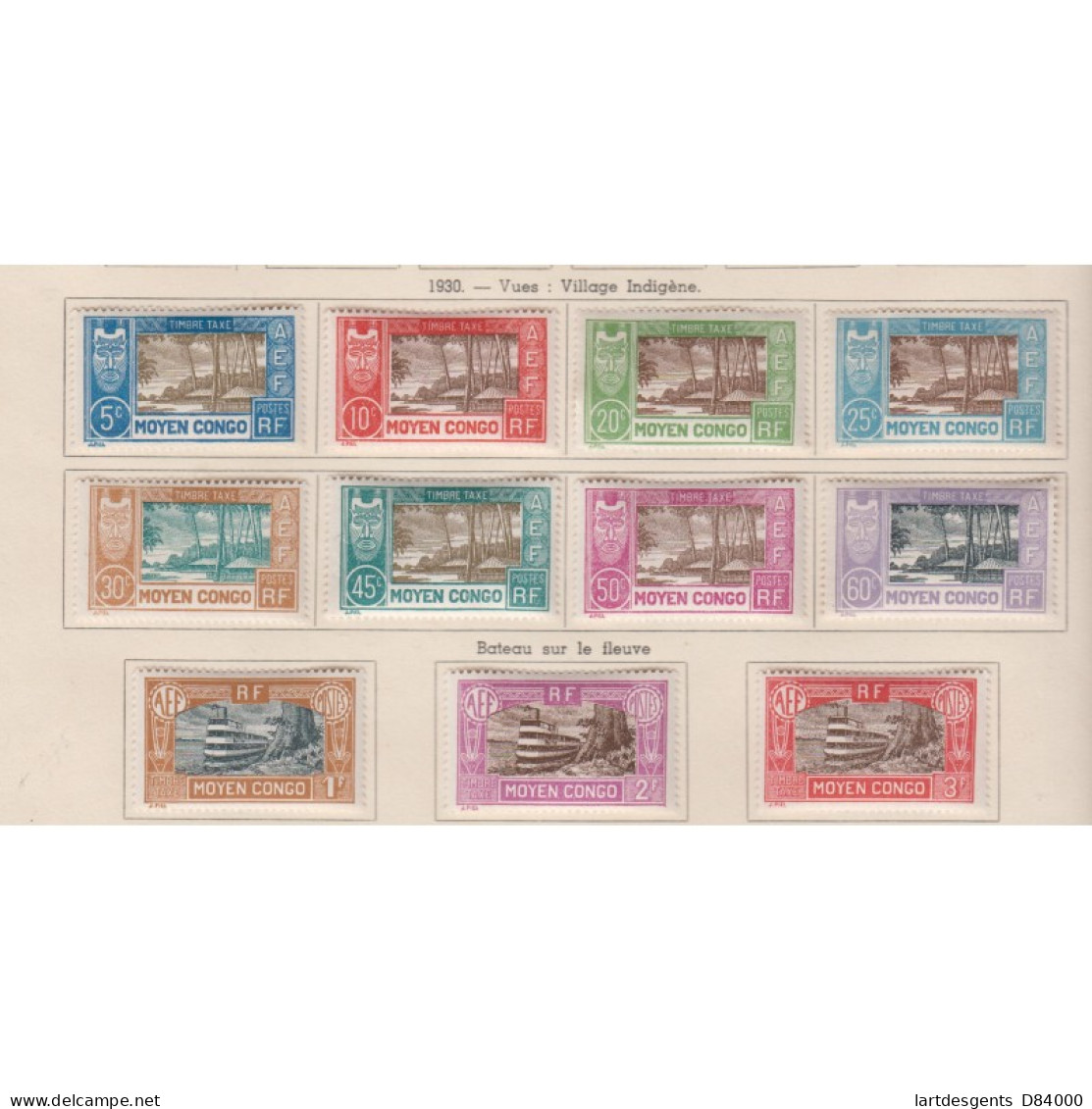 Moyen Congo 33 Timbres Taxes De 1928-1933 - N°1 à N°33 - Neufs*, Lartdesgents.fr - Covers & Documents