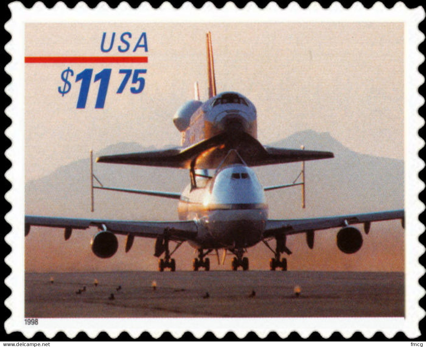 1998 $11.75 Express Mail Stamp, Piggyback Space Shuttle, Mint Never Hinged  - Unused Stamps