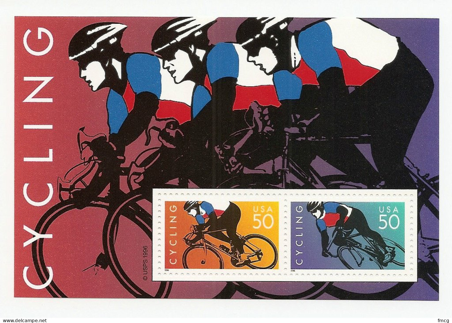 1996 Cycling Sheet Of 2, Mint Never Hinged  - Nuovi