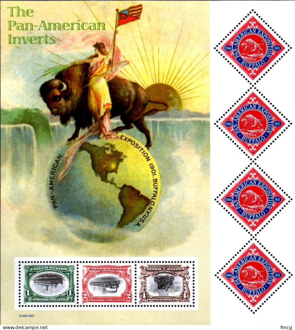 2001 Pan American Inverts - Sheet Of 7, Mint Never Hinged  - Neufs