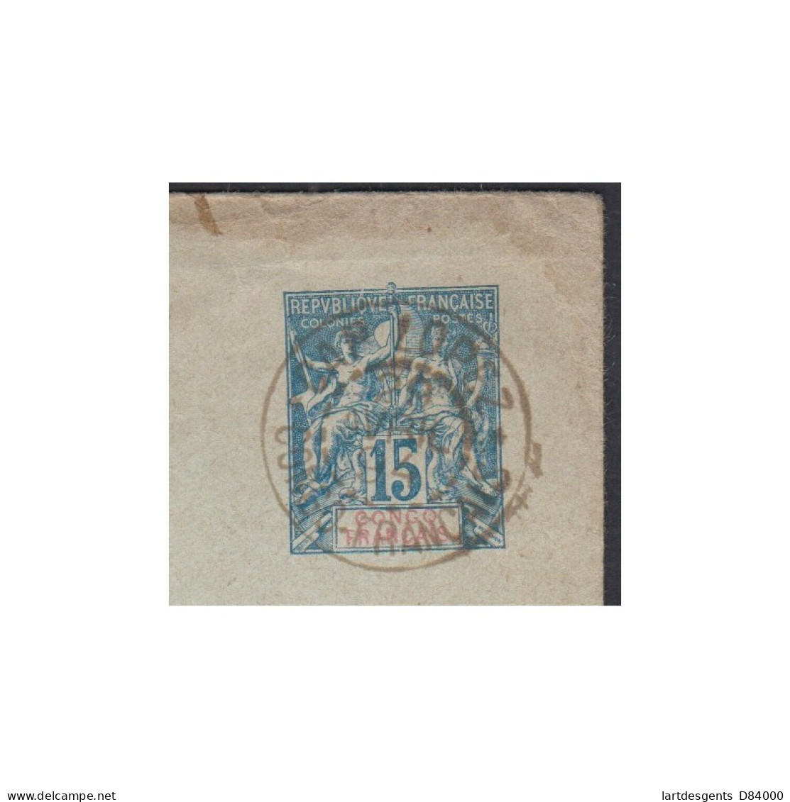 Colonies - Entier Postal Congo Français N°17 Cap Lopez 1894 , Lartdesgents.fr - Storia Postale