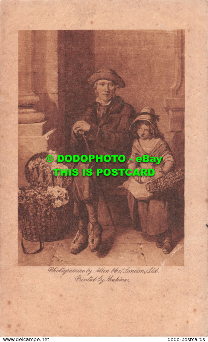R515087 Man With Small Girl. Photogravure By Allen And Co. London. Machine - Autres & Non Classés