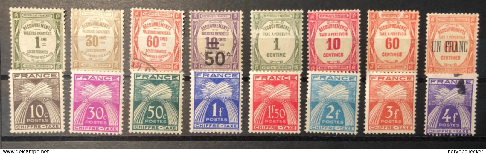 Timbres Taxe Petit Lot De 1908 à 1946 Neuf * N° 63 Neuf** - 1859-1959 Neufs