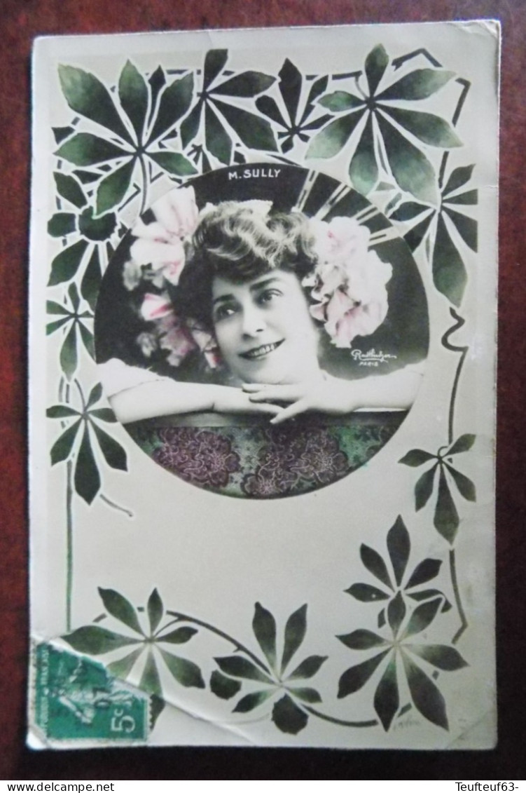 Carte Photo Reutlinger - M. Sully - Ill. Art Nouveau Michau - Entertainers