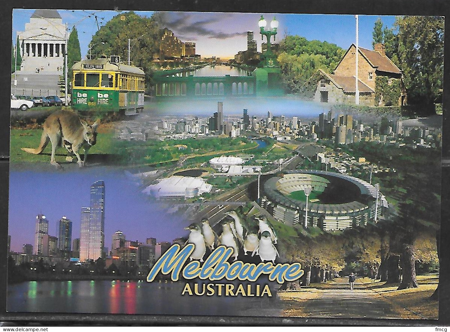 Australia, Melbourne, Multi-view, Unused, Label On Back - Melbourne