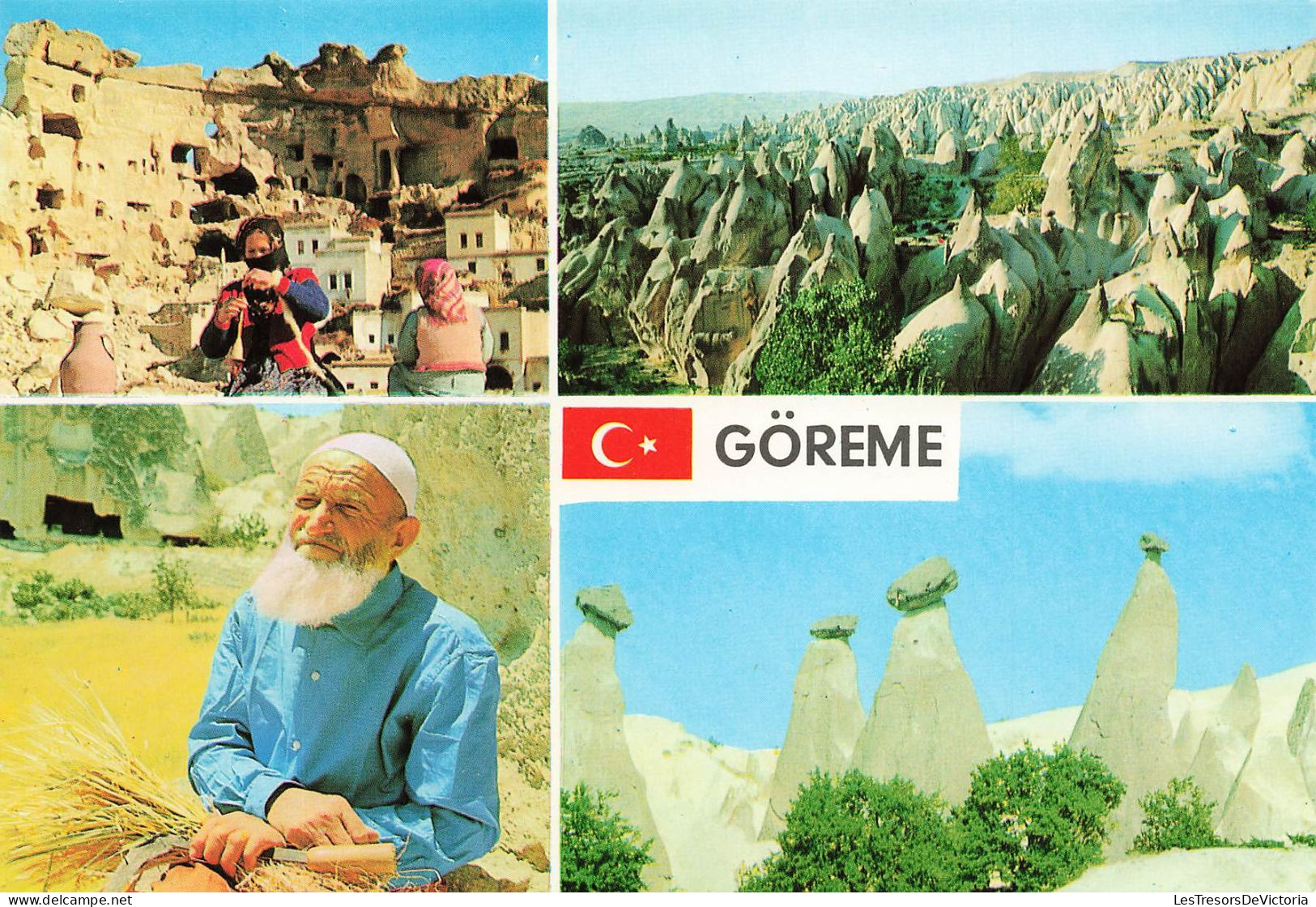 TURQUIE - Goreme - Nevsehir - Turkiye - Kapadokya Harabeleri - Cavusin Ve Peri Bacalan - Carte Postale Ancienne - Turkey