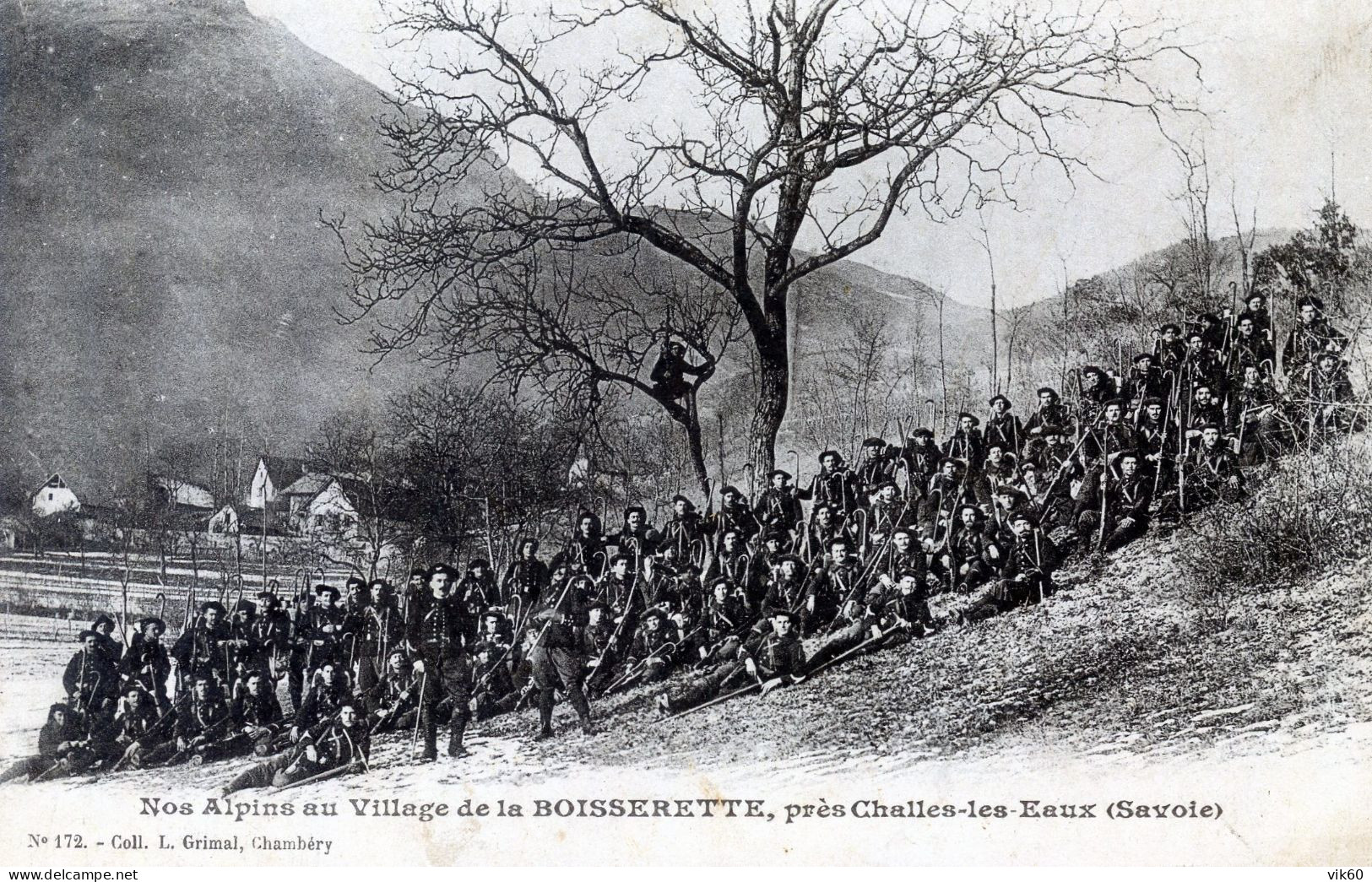 73   CHAMBERY (ENVIRONS)  CHASSEURS ALPINS PRES DE LA CROIX ROUGE AU COL ST SATURNIN - Chambery