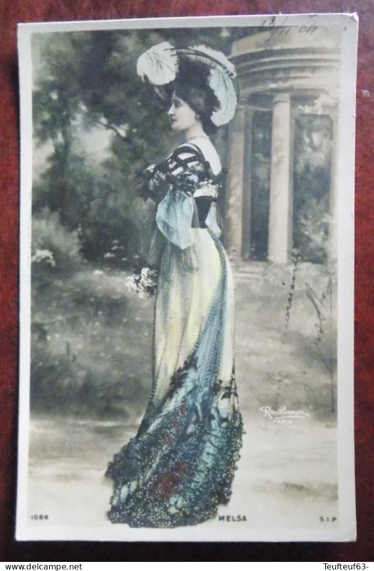 Carte Photo Reutlinger - Melsa - Mode Robe - Chapeau - Artistes